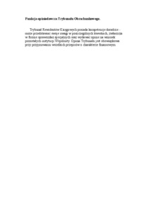 Funkcja opiniodawcza Trybunału Obrachunkowego-opracowanie