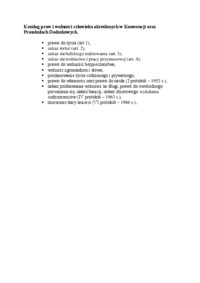 Konwencja oraz Protokoły Dodatkowe-prawa i wolności człowieka