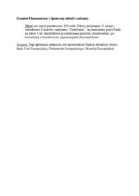 Komitet Ekonomiczny i Społeczny-opracowanie