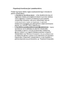 Organizacje koordynacyjne i ponadnarodowe-opracowanie