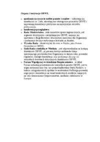 Organy i instytucje OBWE-opracowanie