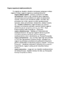 Organy organizacji międzynarodowych-opracowanie