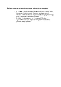 Podstawy prawne europejskiego systemu ochrony praw człowieka-opracowanie