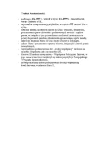 Traktat Amsterdamski - omówienie