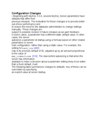 Configuration Changes