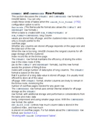 DYNAMIC and COMPRESSED Row Formats