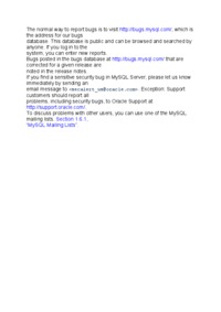 How to Report Bugs or Problems