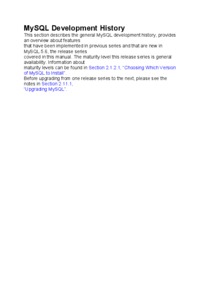 mysql-development-history