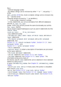 MySQL Extensions to Standard SQL
