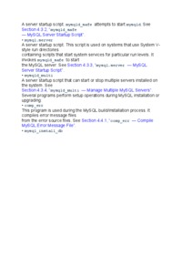 Overview of MySQL Programs