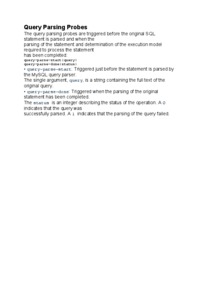 Query Parsing Probes