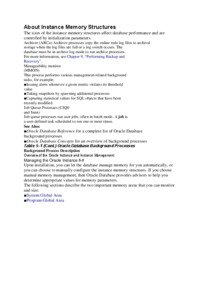 About Instance Memory Structures