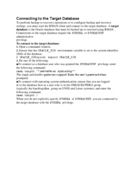 Connecting to the Target Database - wykład