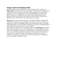 Image Copies and Backup Sets - wykład