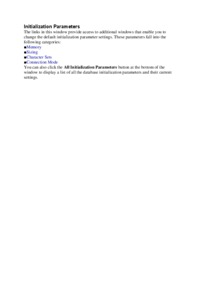 Initialization Parameters - wykład