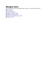 Managing Tables - wykład