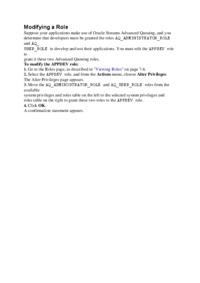 Modifying a Role - wykład