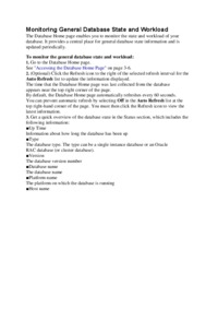 Monitoring General Database State and Workload - wykład