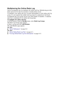 Multiplexing the Online Redo Log - wykład