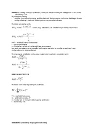 Matematyka finansowa - wzory - WARTOŚĆ PIENIĄDZA W CZASIE