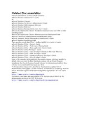 Related Documentation - wykład