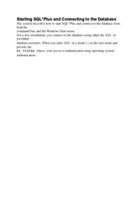 Starting SQL