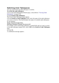 Switching Undo Tablespaces