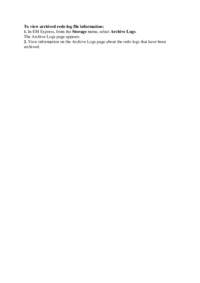 To view archived redo log file information