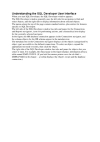 Understanding the SQL Developer User Interface