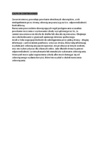 CULPA IN CONTRAHENDO - Zawarcie umowy