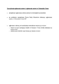Zarządzenie ogłoszenia ustawy i ogłoszenie ustawy w Dzienniku Ustaw - omówienie 