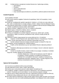 Organy doradcze i agencje UE - omówienie 