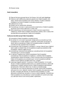 Rada Europejska - omówienie 