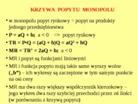 Monopol i monopolistyczna - prezentacja.