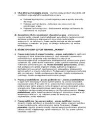 Podstawy wiedzy o prawie - notatka do rozdziału II