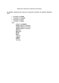 Właściwości mechaniczne materiałów budowlanych.