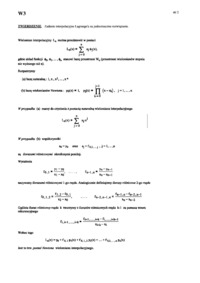 Interpolacja Langrange'a - sformułowanie zadania interpolacyjnego