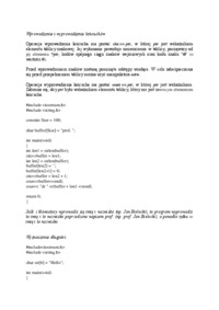 Przetwarzanie łańcuchów - omówienie 