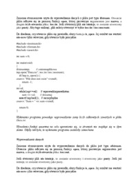 Przetwarzanie plików - omówienie 