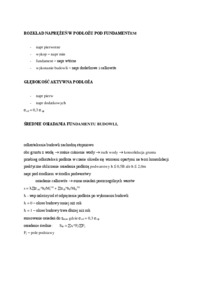 Rozkład naprężeń w podłożu pod fundamentami - omówienie