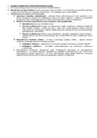 Zasady organizacji systemu biurokratycznego - wykład