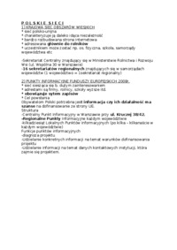 Informacja - Polskie sieci