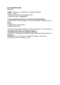 Informacja - sieć informacyjna
