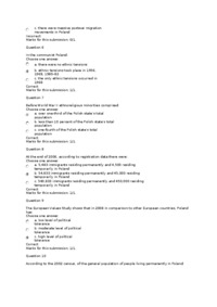 Migration and ethnic relations - QUIZ 5