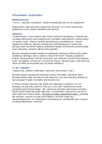 Filozofia - Filozofowie racjonaliści
