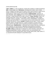 Filozofia - Grecka szkoła przyrody