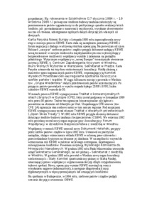 Międzynarodowe stosunki polityczne - Bezpieczeństwo i współpraca w Europie