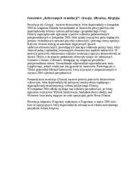 Międzynarodowe stosunki polityczne - Fenomen rewolucji
