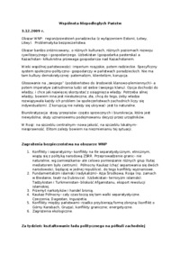 Międzynarodowe stosunki polityczne  - Wspólnota Niepodległych Państw