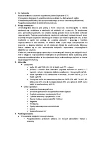 Chromatografia żelowa- ćwiczenia